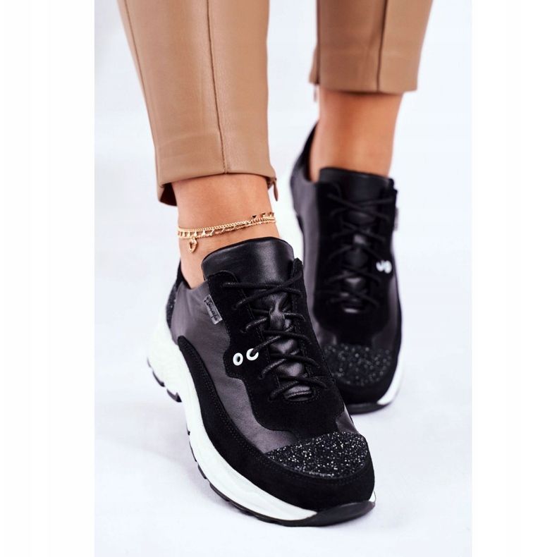 Women's Sport Shoes Sneakers Maciejka Leather 04845-01 black 1 Women's Sport Shoes Sneakers Maciejka Leather 04845-01 black 1