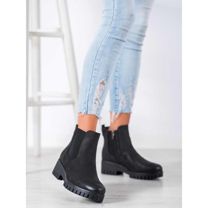 Goodin Chelsea boots On Platfortma black 1