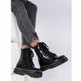 SHELOVET Lacquered boots black 2