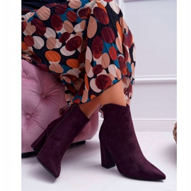 Evento Purple suede ankle boots violet 1