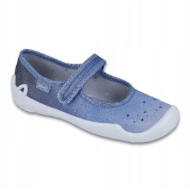 Girls slippers sequins Befado 114y316 blue grey navy blue 1 Girls slippers sequins Befado 114y316 blue grey navy blue 1