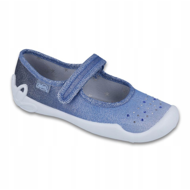 Girls slippers sequins Befado 114y316 blue grey navy blue 1