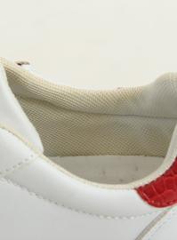 White women's sneakers KK-206 WHITE / RED Ii Genre 1