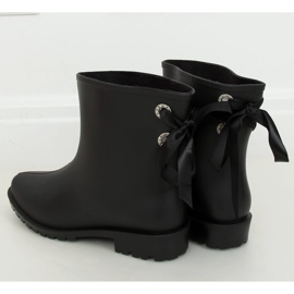 Black DC12 Black women's galoshes with a bow 2