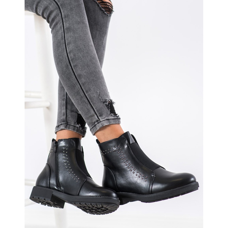 Sergio Leone Comfortable boots with an elastic band black 1