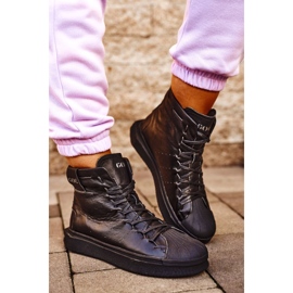 Women's Sport Leather Shoes GOE Black GG2N3050 2