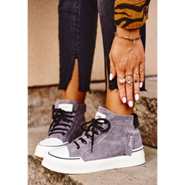 Women's Sport Leather Shoes GOE Gray GG2N3079 brown 1