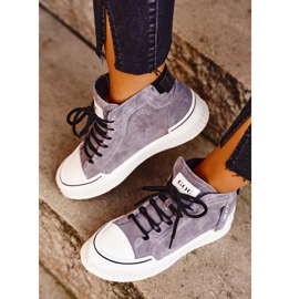 Women's Sport Leather Shoes GOE Gray GG2N3079 brown 2