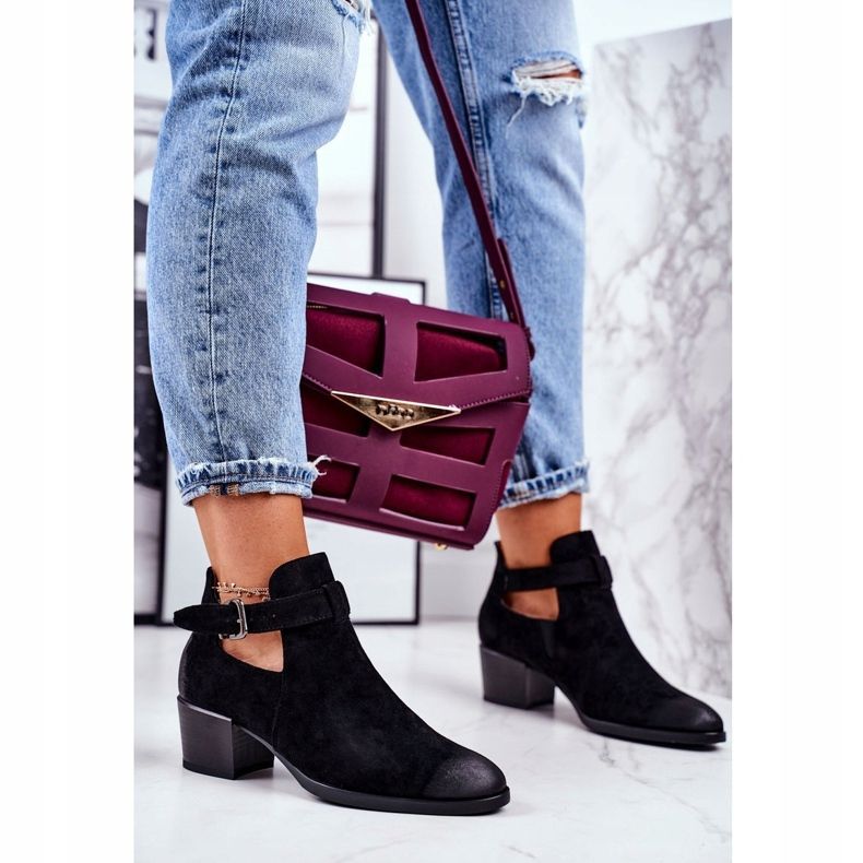 Vinceza Women's Boots On High Heel With Cut-outs Black Sicily 1