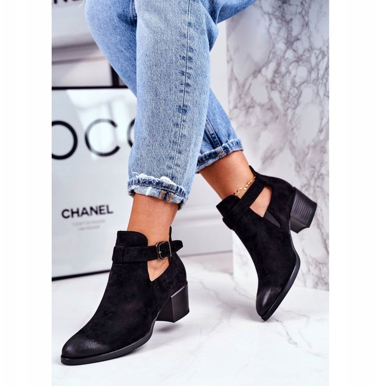 Vinceza Women's Boots On High Heel With Cut-outs Black Sicily 2