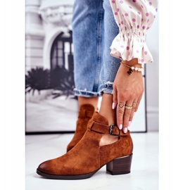 Vinceza Women's Boots On High Heel With Cut-outs Camel Sicily brown 1