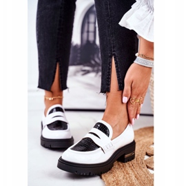 PV3 Women's Brogues Loafers Leather White Visconi 3136042 black 1