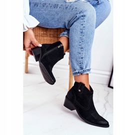 Women's Boots On High Heel Leather Big Star Black GG274329 2