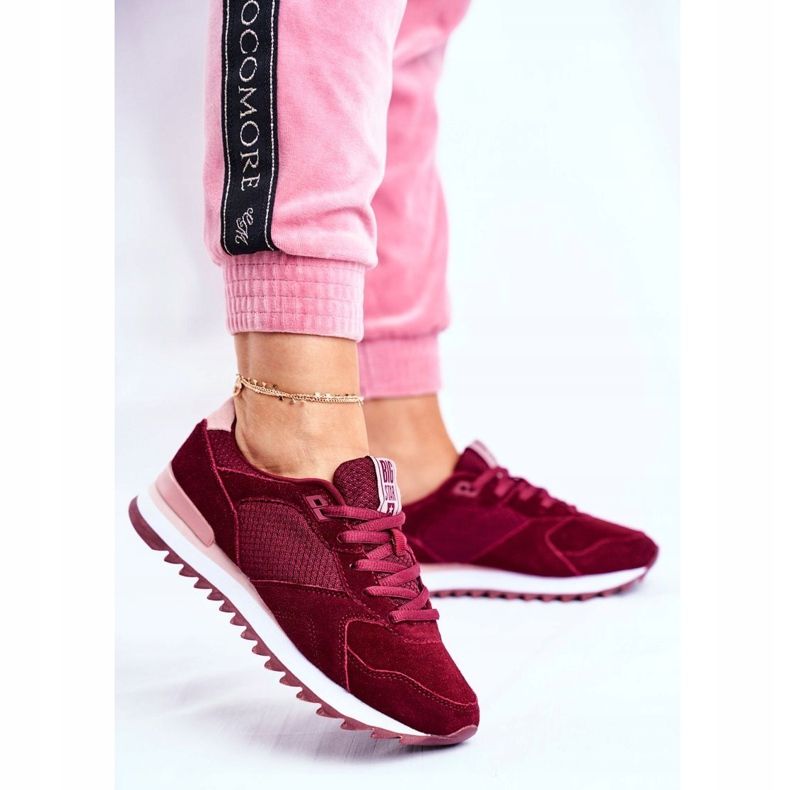 Women's Sport Shoes Sneakers Big Star Burgundy GG274522 red 1