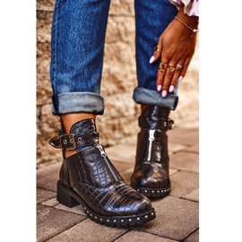 Women's Black Boots With Cutouts Black Hampton 2