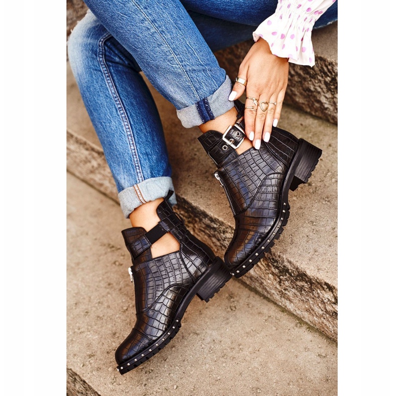 Women's Black Boots With Cutouts Black Hampton 1 Women's Black Boots With Cutouts Black Hampton 1