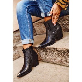 Women's Boots On Heel Black Cowboys Atticus 1