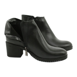 Gregors Women's short leather boots 881 black 5