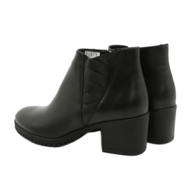 Gregors Women's short leather boots 881 black 4
