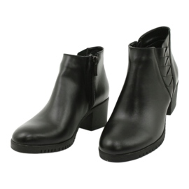 Gregors Women's short leather boots 881 black 2