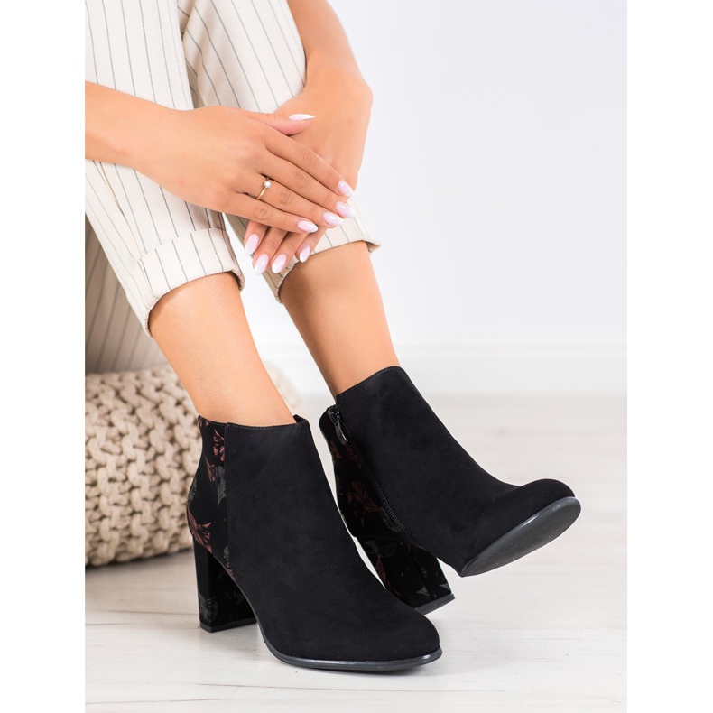 Sergio Leone Suede Booties With An Application black 1