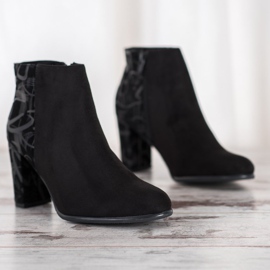 Sergio Leone Suede Booties With An Application black 1