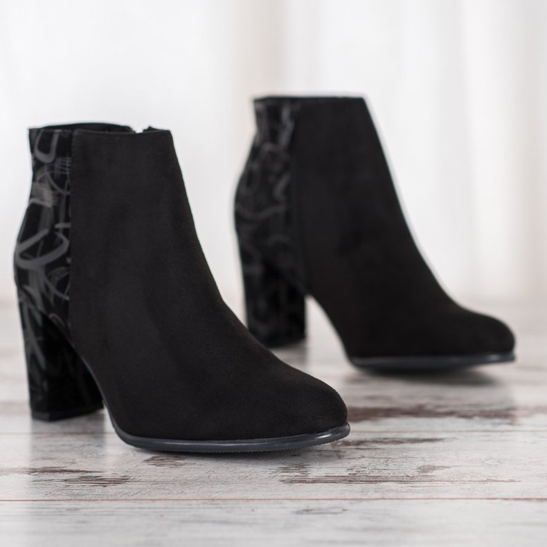 Sergio Leone Suede Booties With An Application black 1