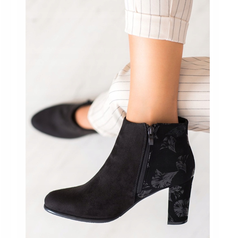 Sergio Leone Suede Booties With An Application black 2