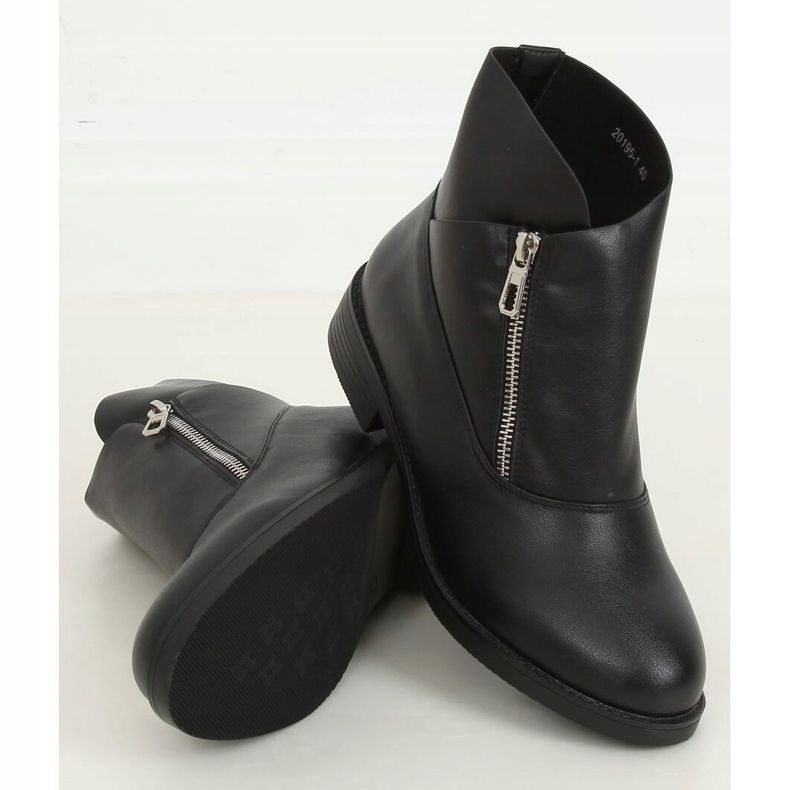 Black women's boots 20195-1 Black 1