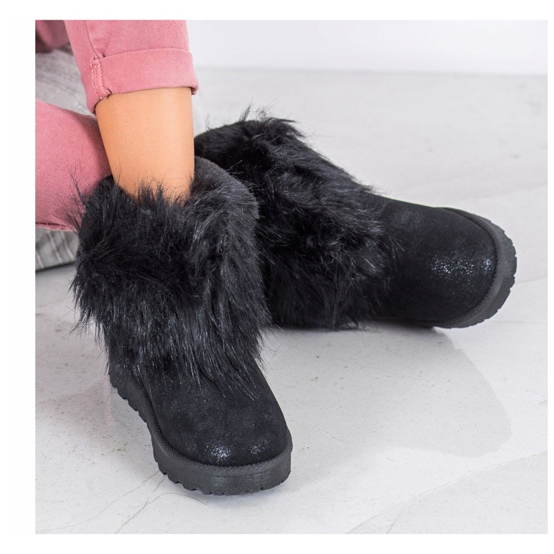 Bella Paris Snow Boots With Fur black 1