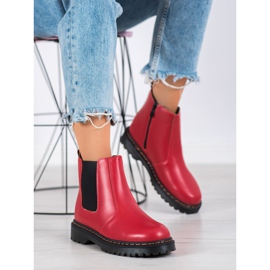 SHELOVET Chelsea Boots On The Platform red 2