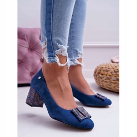 Women's Pumps Maciejka Suede Navy Blue 3356A-17 / 00-1 1 Women's Pumps Maciejka Suede Navy Blue 3356A-17 / 00-1 1