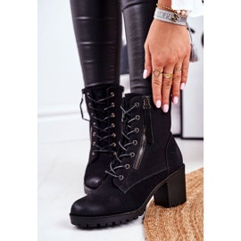 S.Barski Women's Boots On a Heel Warm Black Vimen 1