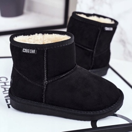 Children's Black Big Star Snow Boots GG374081 1