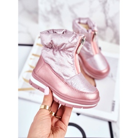 WEESTEP Children's Snow Boots Warmed With Wool Pink Bubbles 1