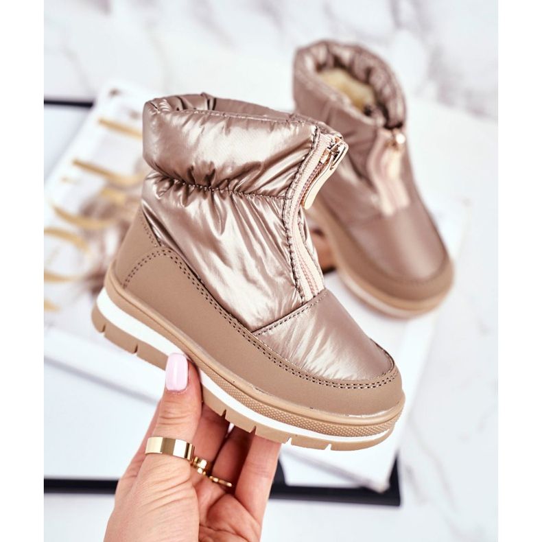 WEESTEP Children's Wool Warm Snow Boots Golden Bubbles 2