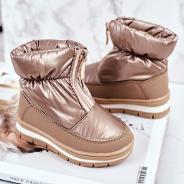 WEESTEP Children's Wool Warm Snow Boots Golden Bubbles 1