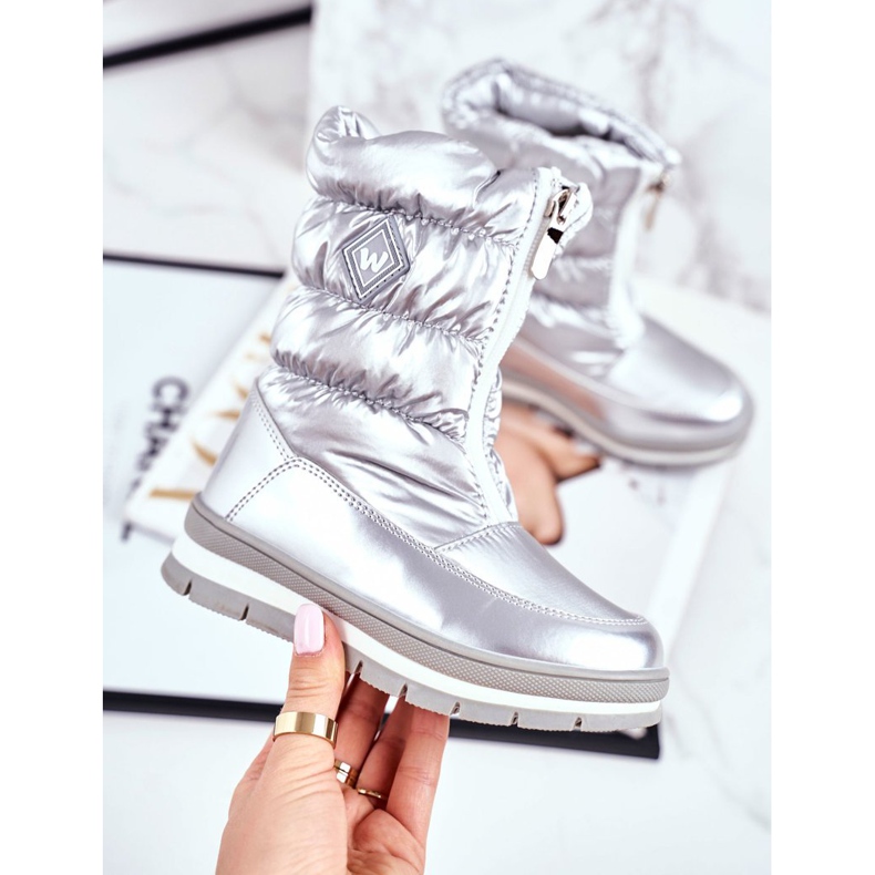 WEESTEP Children's Wool Warm Snow Boots Silver Mumm 1