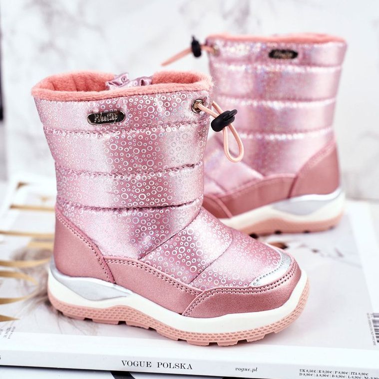 WEESTEP Children's Snow Boots Warmed With Wool Pink Felini 1