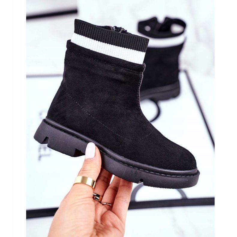 Apawwa Children's Black Warm Booties Pinko 1