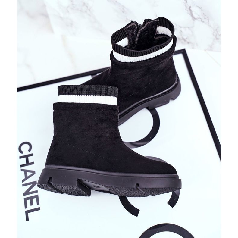 Apawwa Children's Black Warm Booties Pinko 2