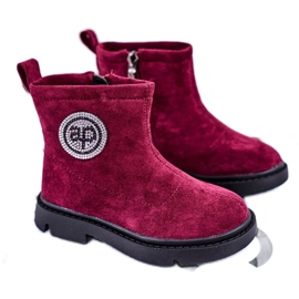 Apawwa Children's Warm Boots Burgundy Alvin red 2