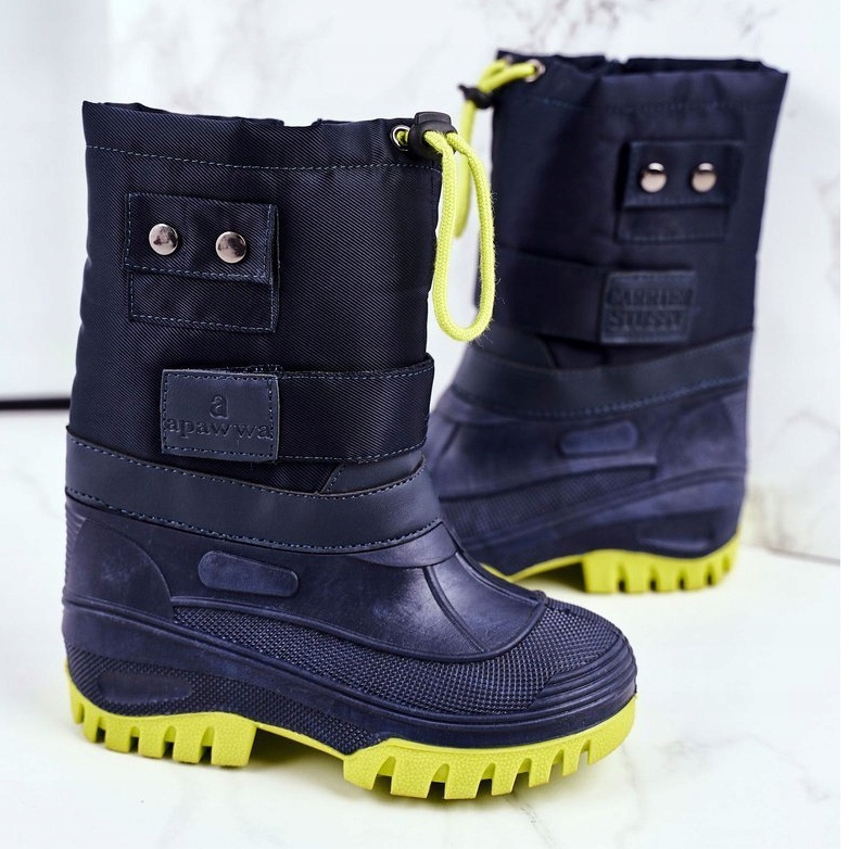 Apawwa Children's Snow Boots Warmed With Fur Navy Blue Hot Winter 1 Apawwa Children's Snow Boots Warmed With Fur Navy Blue Hot Winter 1