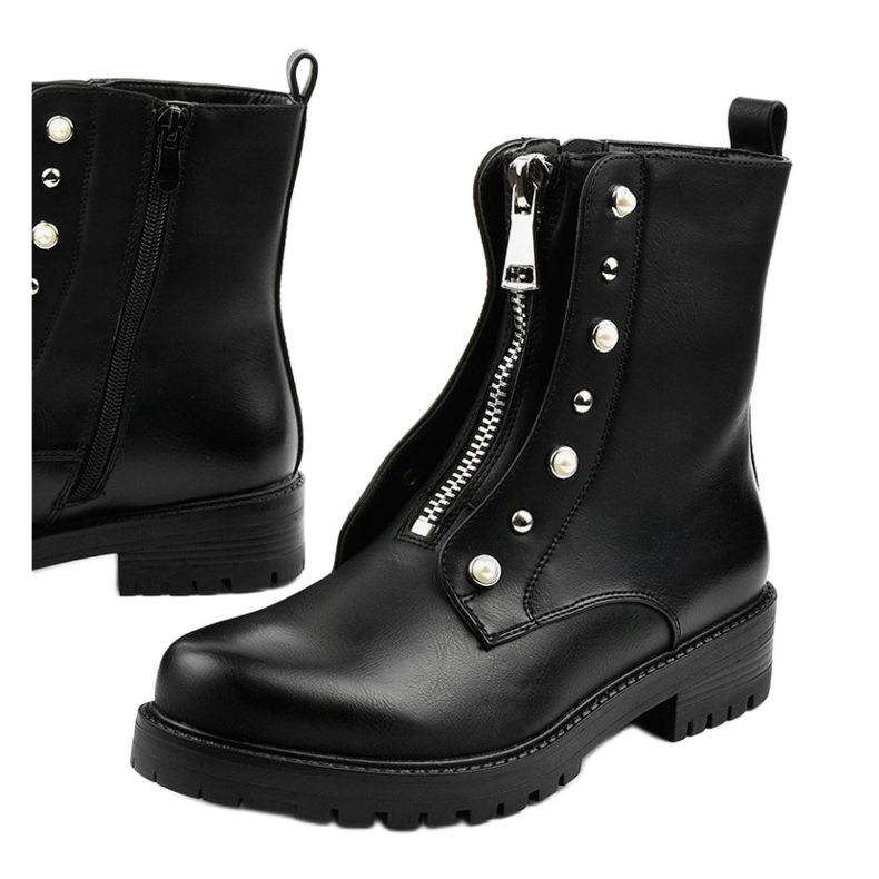 Women's black high boots with the Isadora zipper 1