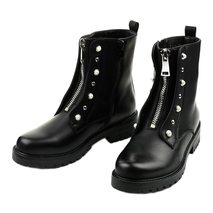 Women's black high boots with the Isadora zipper 2