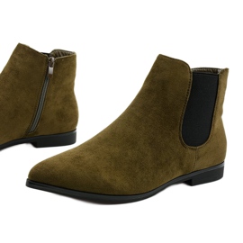 Green flat boots Myron insulated Chelsea boots 1