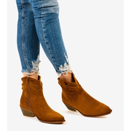 Euphelea brown suede high cowboy boots 1