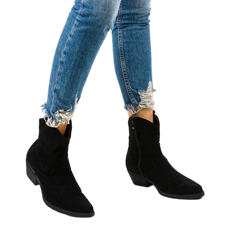 Black suede high boots from Kainella cowboy boots 1