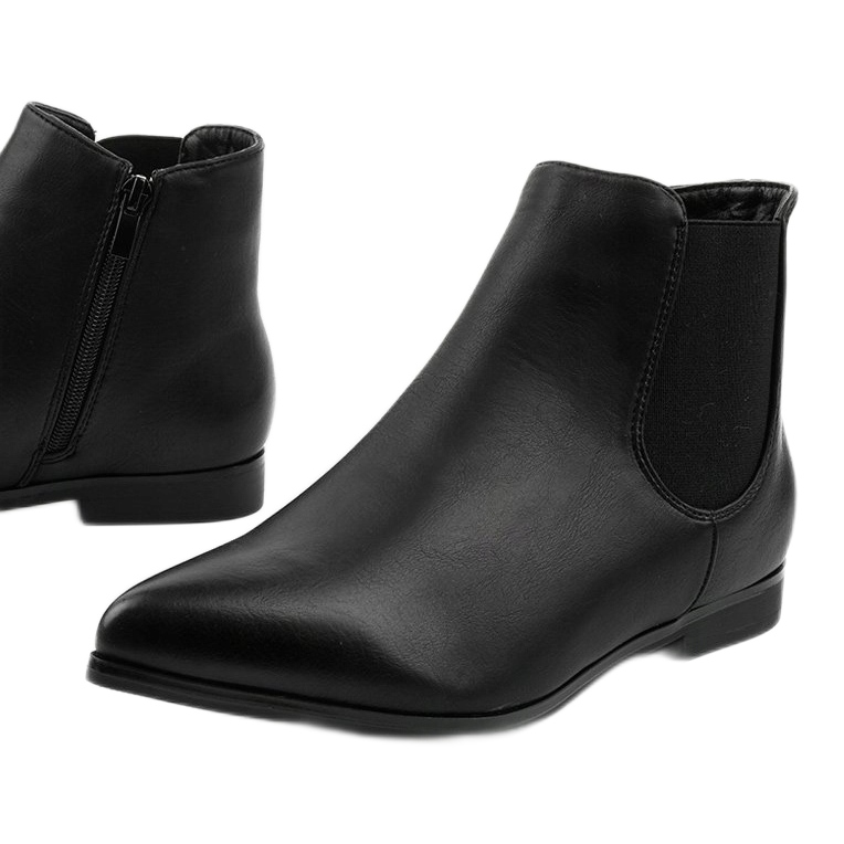 Black flat Jodhpur boots with an elastic Lagenaria 1