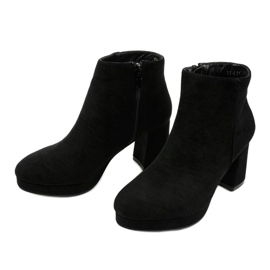Black suede ankle boots on the Mahoganis post 2